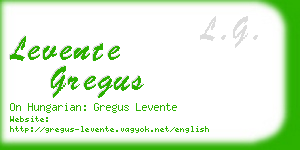 levente gregus business card